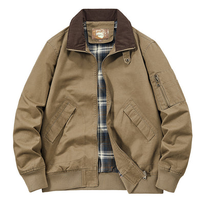 Jacket Baseball Uniform Plus Size New Washed Cotton Flight Jacket