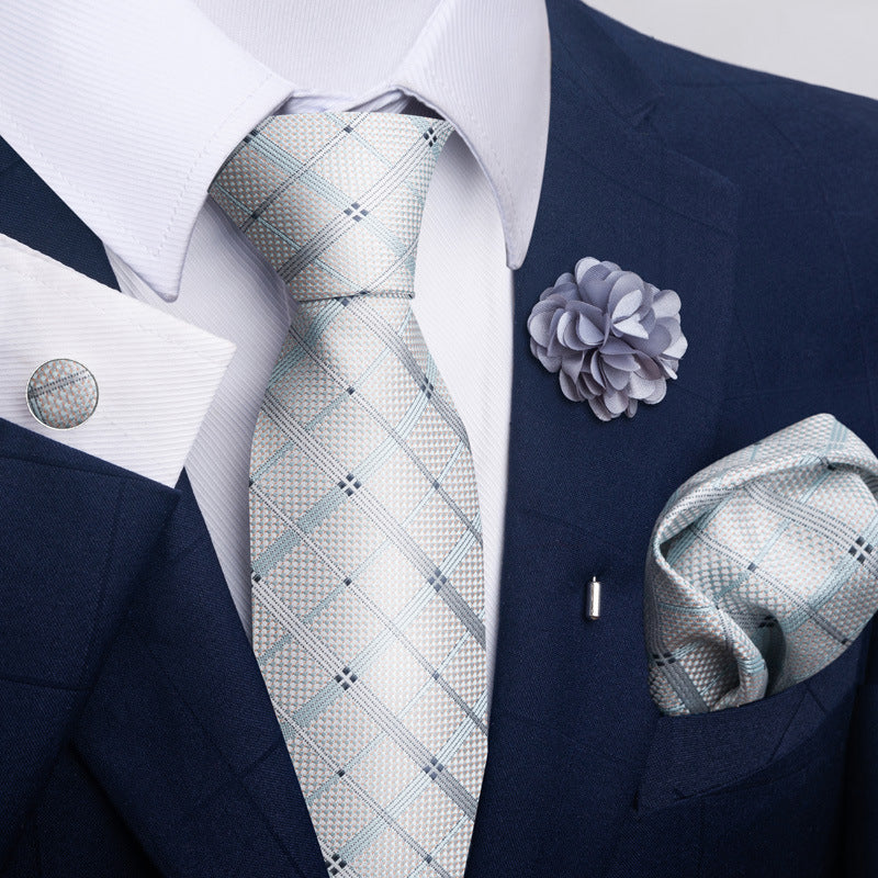 Men's Tie Suit Pocket Square Combo 8