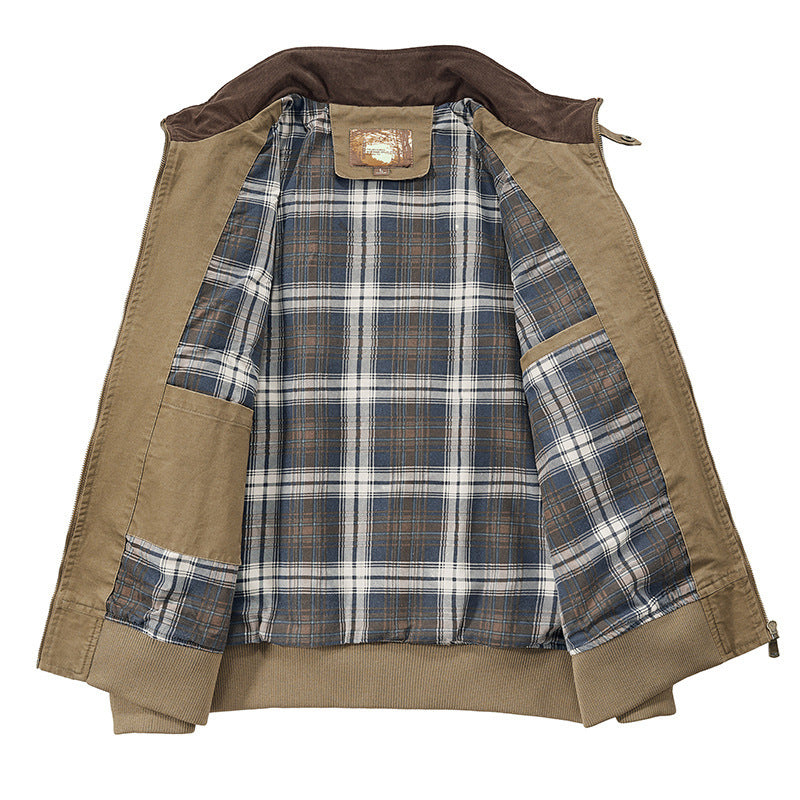 Jacket Baseball Uniform Plus Size New Washed Cotton Flight Jacket