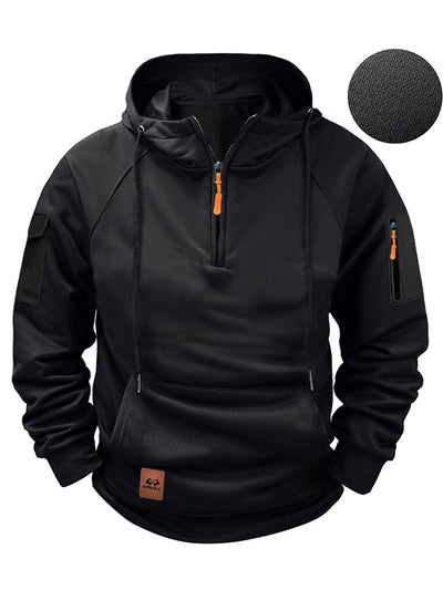 Men's Zipper Multi-pocket Casual Sweatshirt