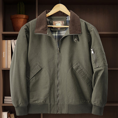 Jacket Baseball Uniform Plus Size New Washed Cotton Flight Jacket