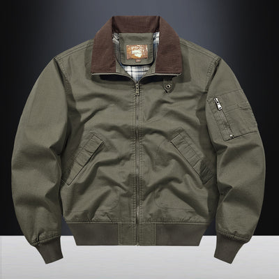 Jacket Baseball Uniform Plus Size New Washed Cotton Flight Jacket